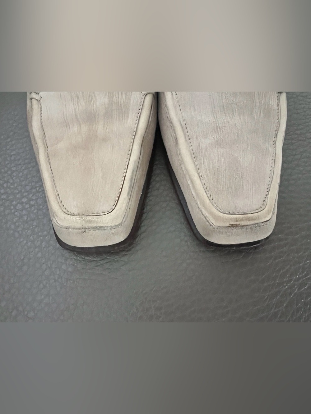 Jimmy Choo women’s Cream Suede Slip-On Loafers - Picture 8 of 8